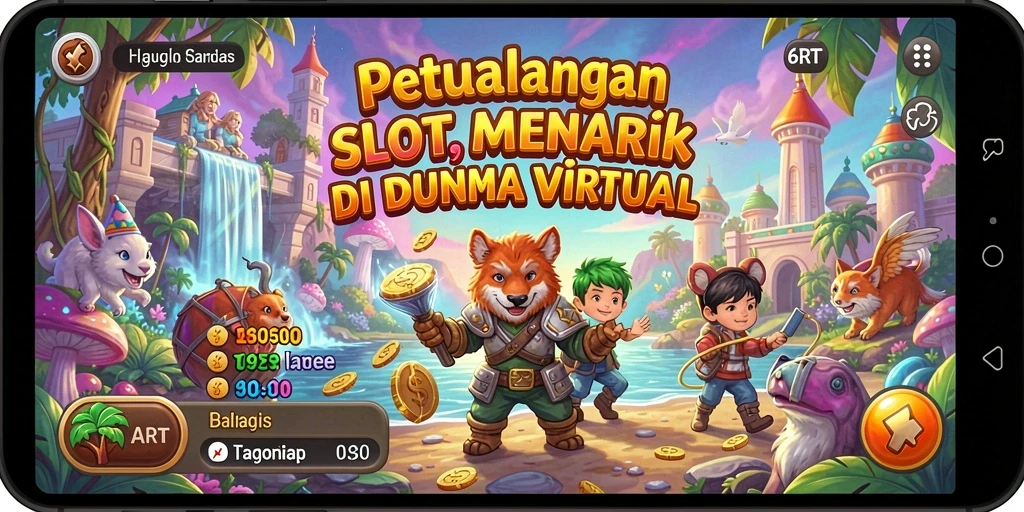 Tangkapan layar gameplay Slot 6RT yang mendebarkan dan penuh warna.