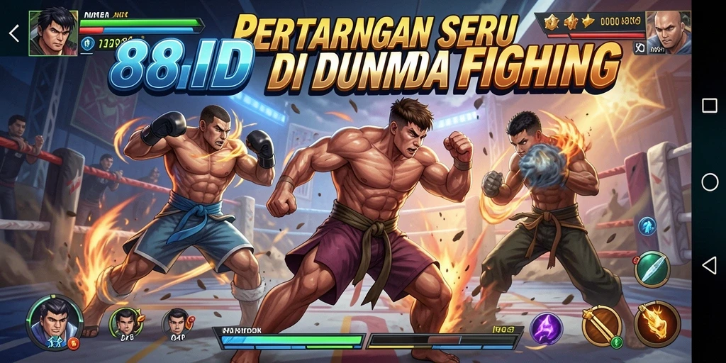 Tangkapan layar dari gameplay Fighting yang intens dan mendebarkan.