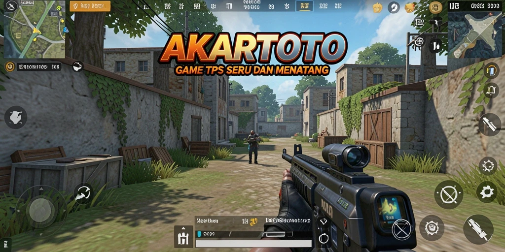 Tampilan gameplay menyenangkan dalam AKARTOTO dengan aksi yang intens.