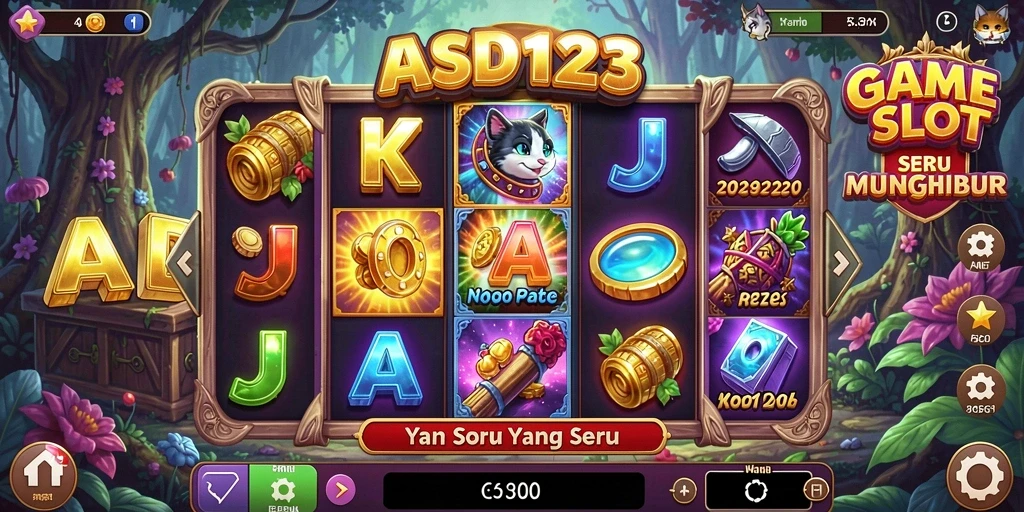 Screenshot gameplay ASD123 menampilkan mesin Slot yang menarik dan fitur bonus yang mengesankan.