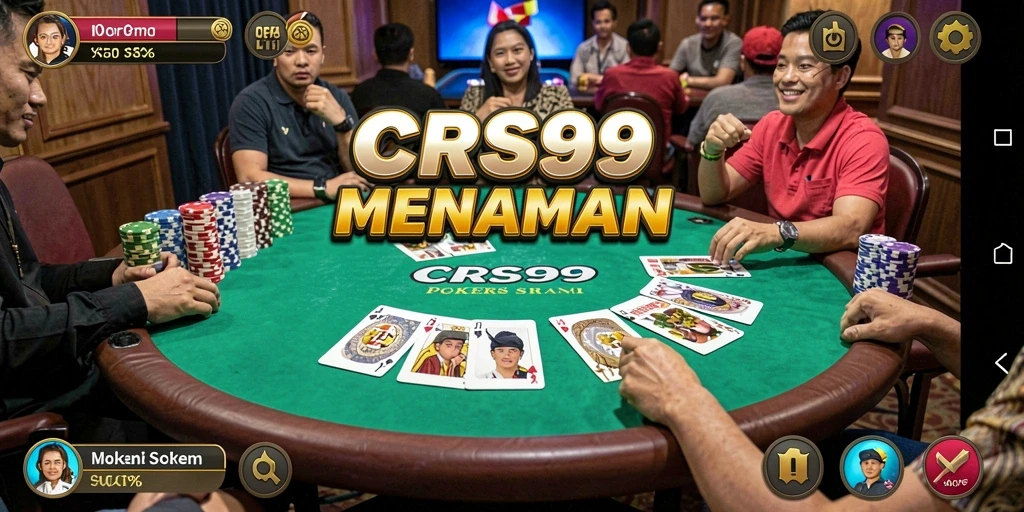 Tampilan gameplay Poker yang mendebarkan di CRS99.