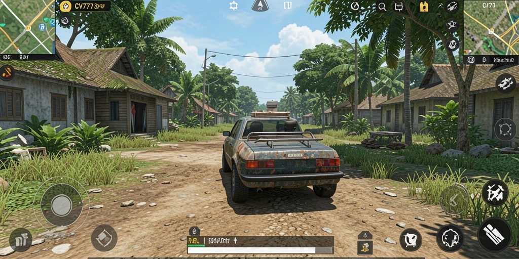 Tampilan gameplay CV777 dengan lingkungan simulasi yang interaktif.