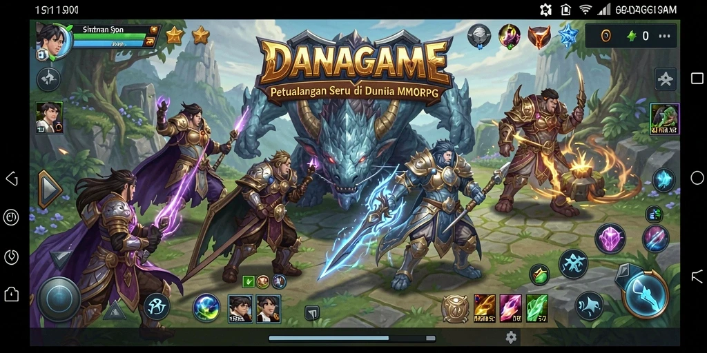 Tangkapan layar <strong>DANAGAME</strong> yang menunjukkan gameplay menarik dalam dunia MMORPG.