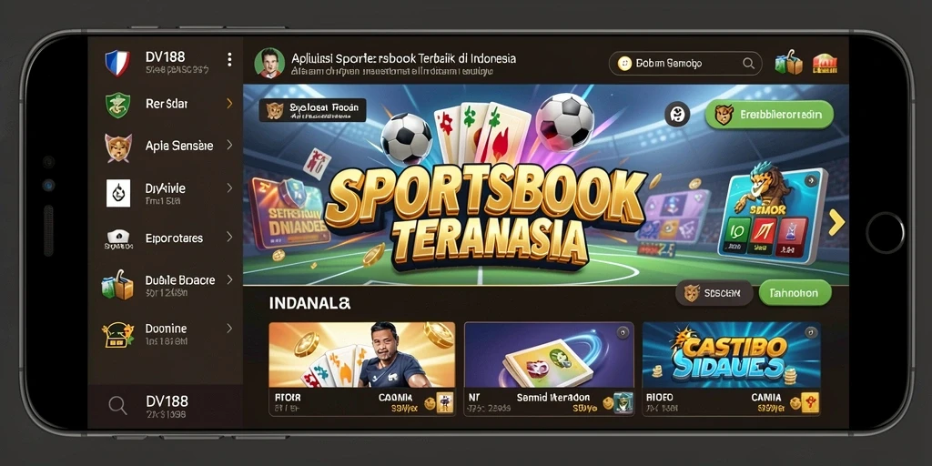 Tampilan gameplay Sportsbook yang menarik dan interaktif di DV188.