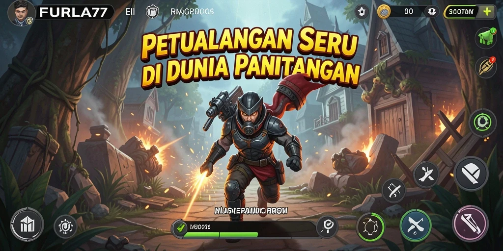 Screenshot FURLA77 menampilkan aksi petualangan yang mendebarkan.