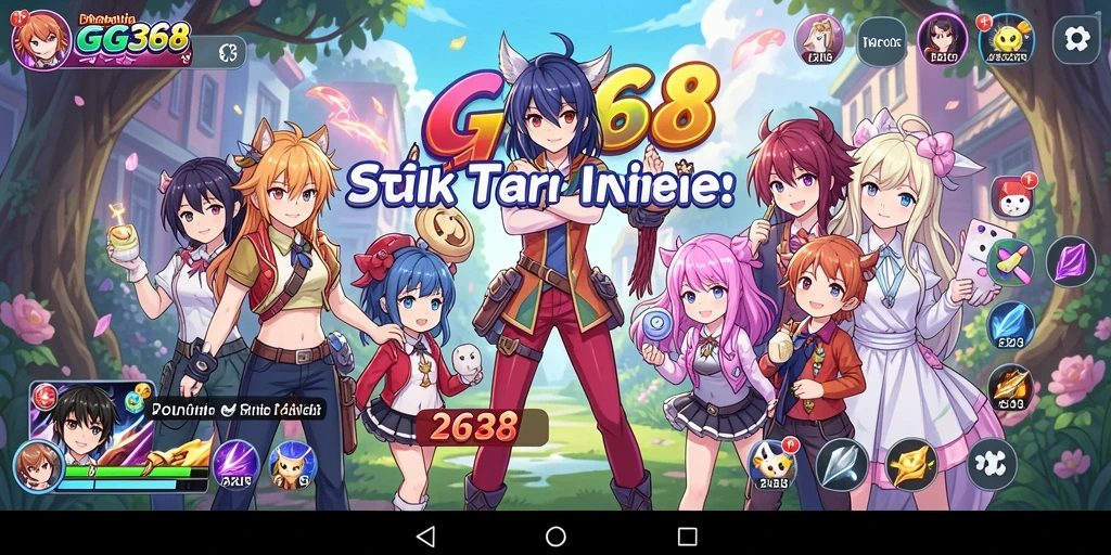 Screenshot gameplay GG368 yang menunjukkan aksi karakter Anime.