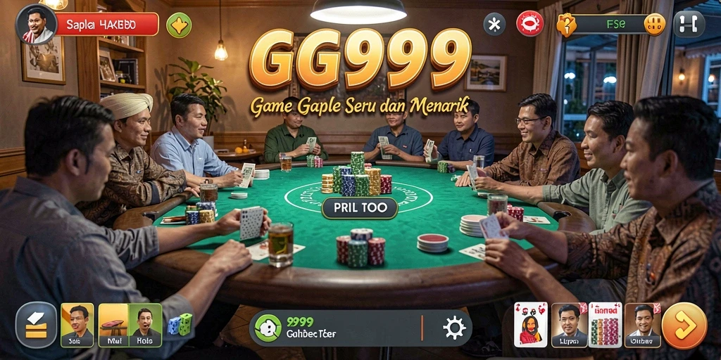 Tampilan gameplay GG999 yang seru saat bermain Gaple.