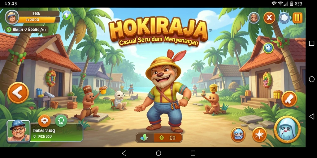 Tampilan gameplay HOKIRAJA yang menarik dan penuh warna.