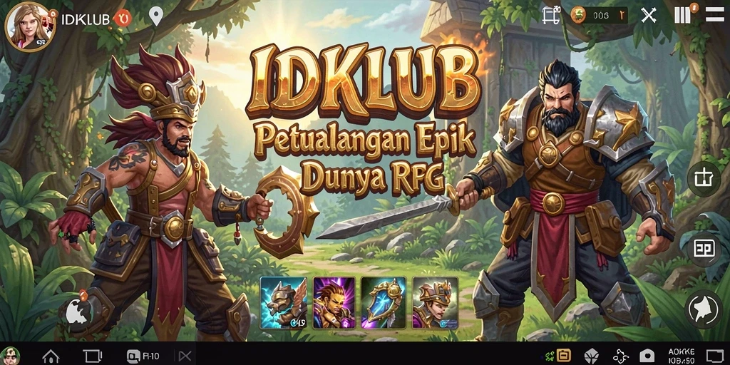 Tampilan gameplay seru dalam IDKLUB yang memukau.