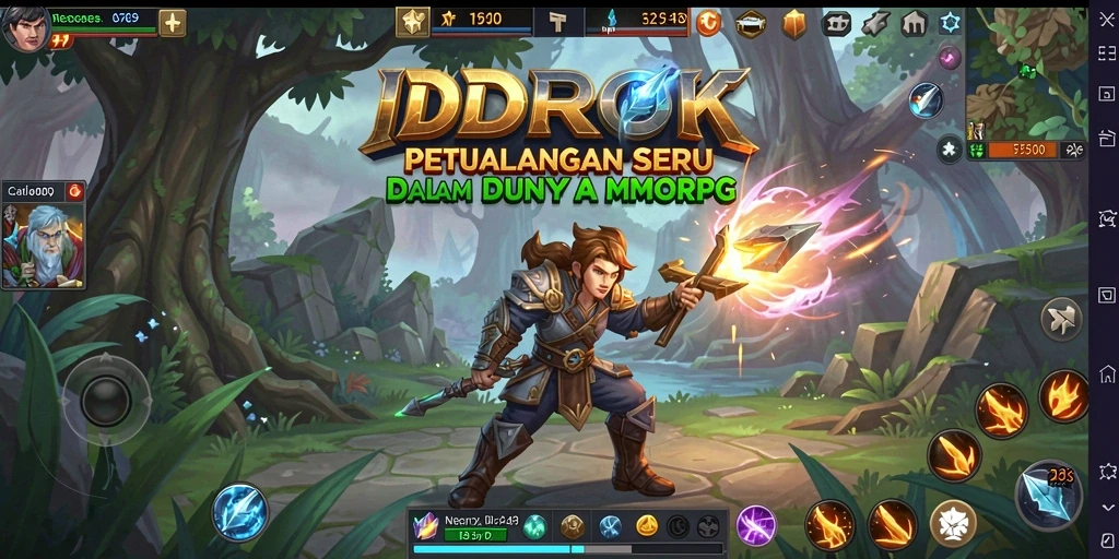 Screenshot gameplay <strong>IDROK</strong> menampilkan aksi seru dalam pertarungan MMORPG.