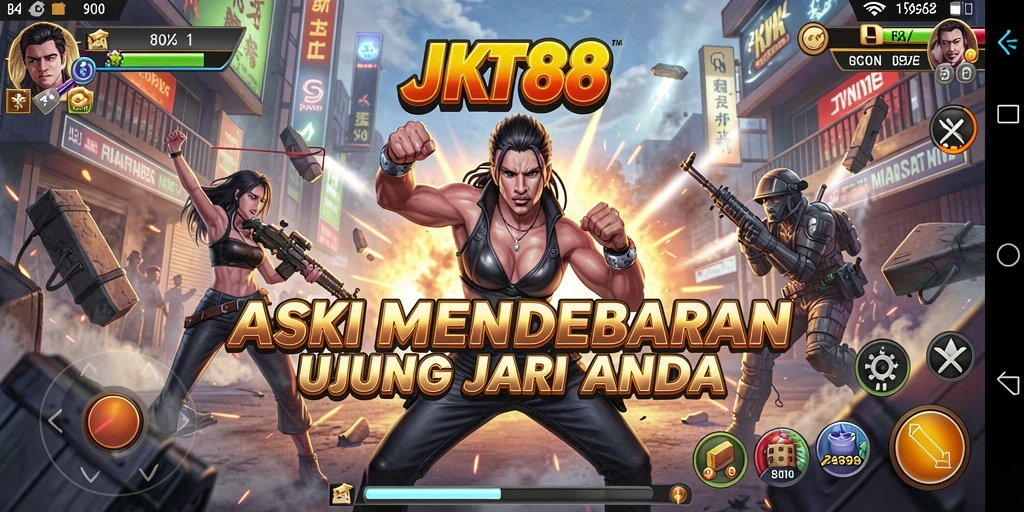 Tampilan gameplay JKT88 dengan aksi yang mendebarkan.