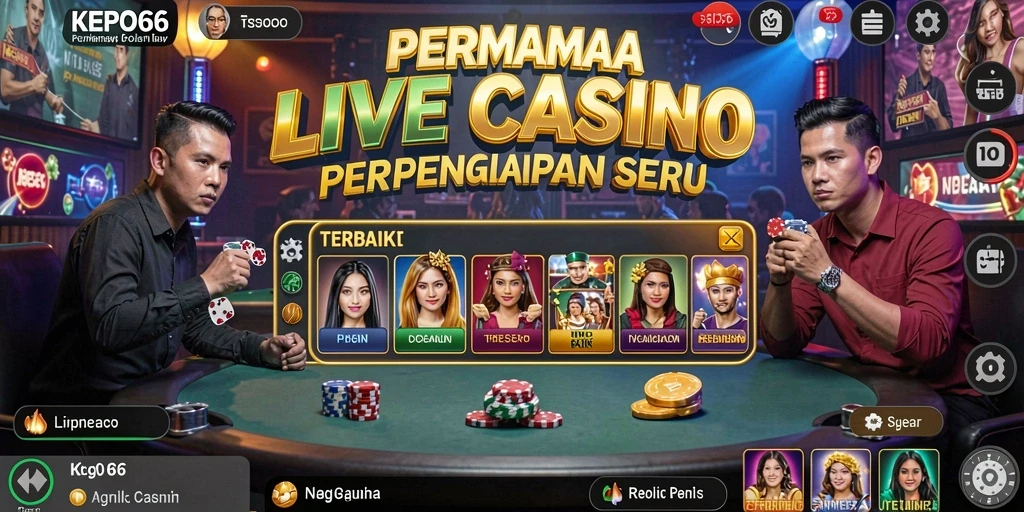 Screenshot gameplay KEPO66 menampilkan suasana kasino yang nyata.