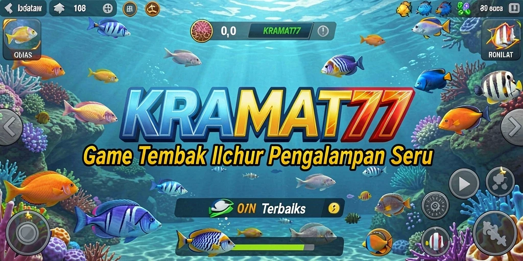 Tampilan gameplay KRAMAT77 yang seru saat menembak ikan.