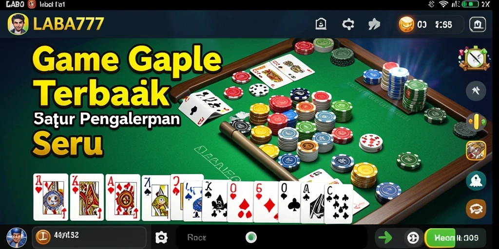 Tampilan gameplay LABA777 yang seru dan menegangkan saat bermain Gaple.