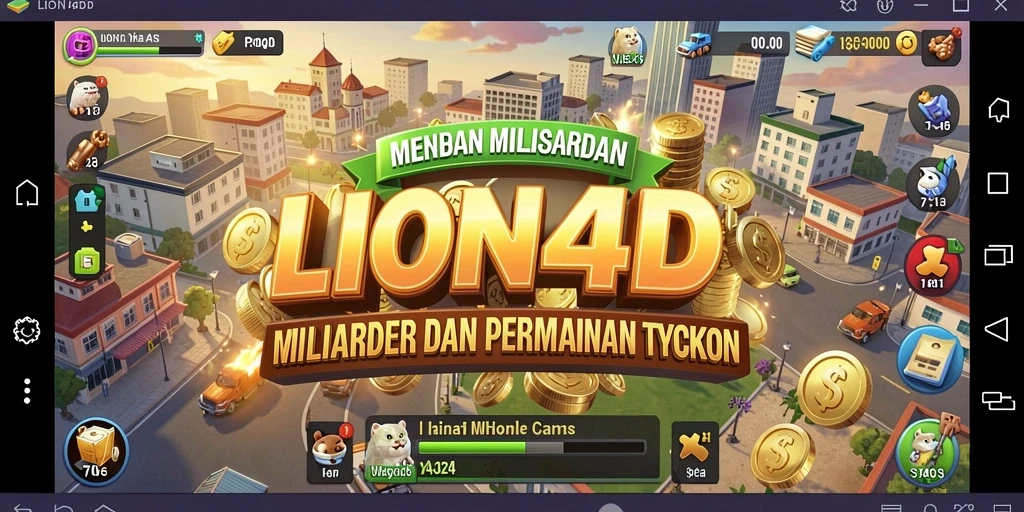Tangkapan layar gameplay LION4D yang menunjukkan pengelolaan bisnis Tycoon.
