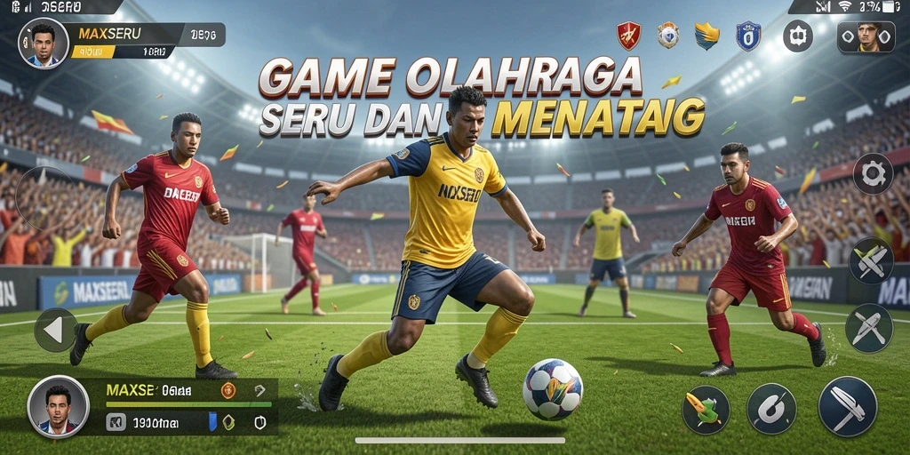 Tampilan gameplay MAXSERU yang seru dan menantang.