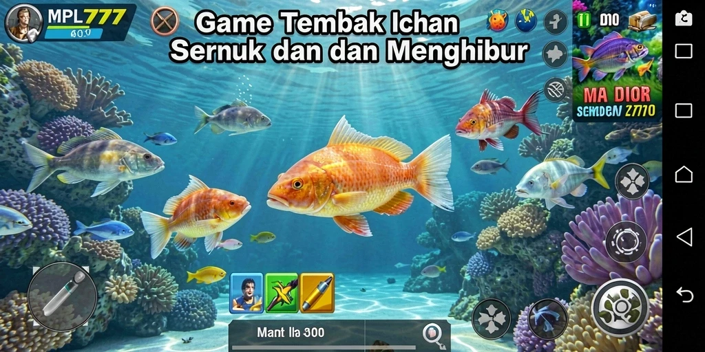 Tampilan gameplay MPL777 yang mendebarkan saat menembak ikan.