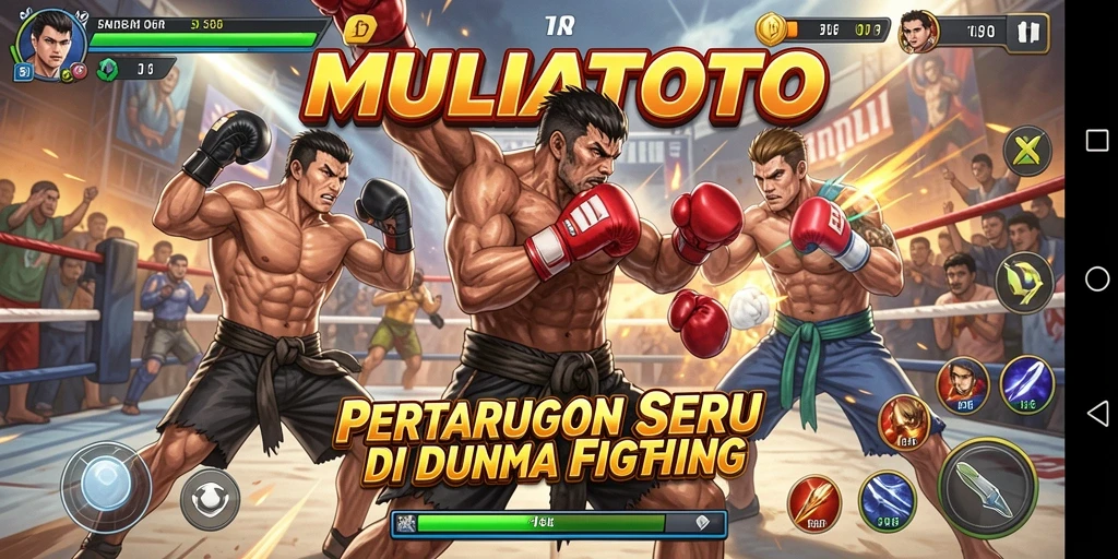 Gameplay seru MULIATOTO dengan karakter bertarung.