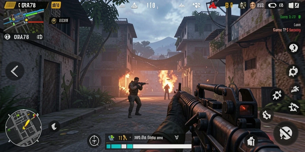 Tampilan aksi seru dari gameplay ORA78 yang menegangkan.