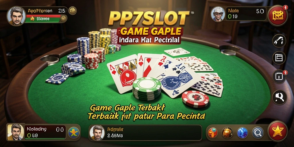 Screenshot menunjukkan gameplay Gaple yang seru di PP7SLOT.