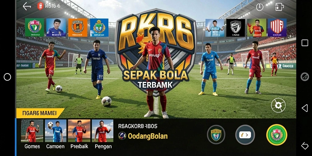 Tampilan menarik dari pertandingan sepak bola di R6R6.