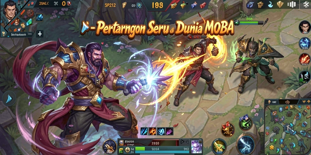 Tampilan seru gameplay SP212 dengan karakter unik dan pertarungan intens.