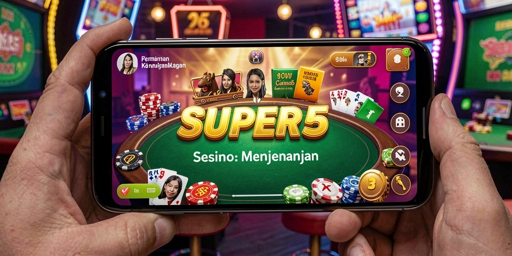 Tampilan menarik dari gameplay Kasino SUPER5 yang memikat.