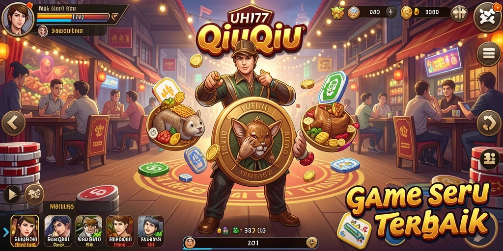 Tampilan gameplay UH77 yang menegangkan dalam permainan QiuQiu.