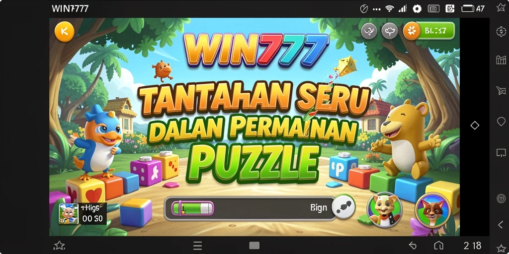 Tampilan gameplay seru dari <strong>WIN777</strong> dalam menyelesaikan puzzle yang menantang.